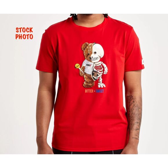 Fifth Loop bittersweet tee large mens skeleton bear graphic t-shirt red - Picture 3 of 11